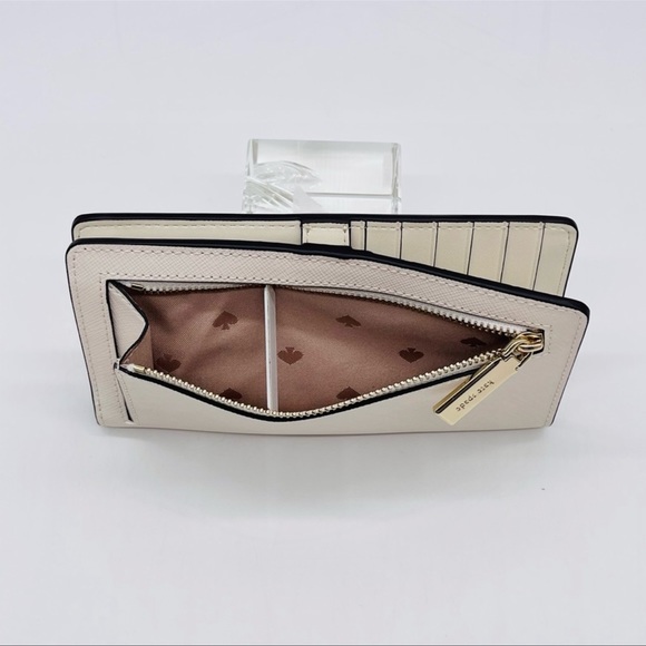 Kate Spade Slim Bifold Wallet Pearl White - Picture 3 of 7